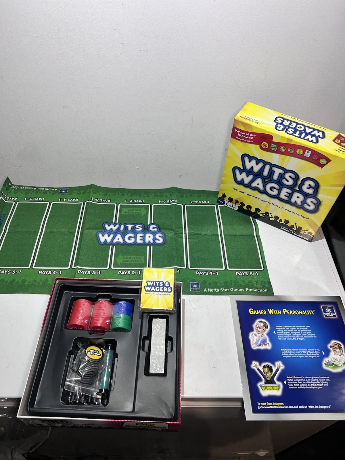 Wits & Wagers Deluxe Edition Family Party Game North Star Games NSG 110 Trivia