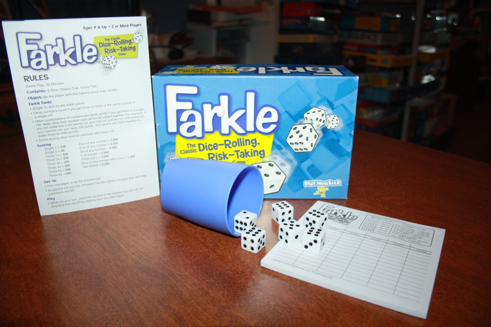 Farkle – The Classic Dice Rolling Risk Taking Game – Play Monster 2016