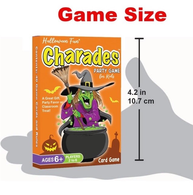 Halloween Fun Charades Card Game for Kids Family Party Game Ages 6+