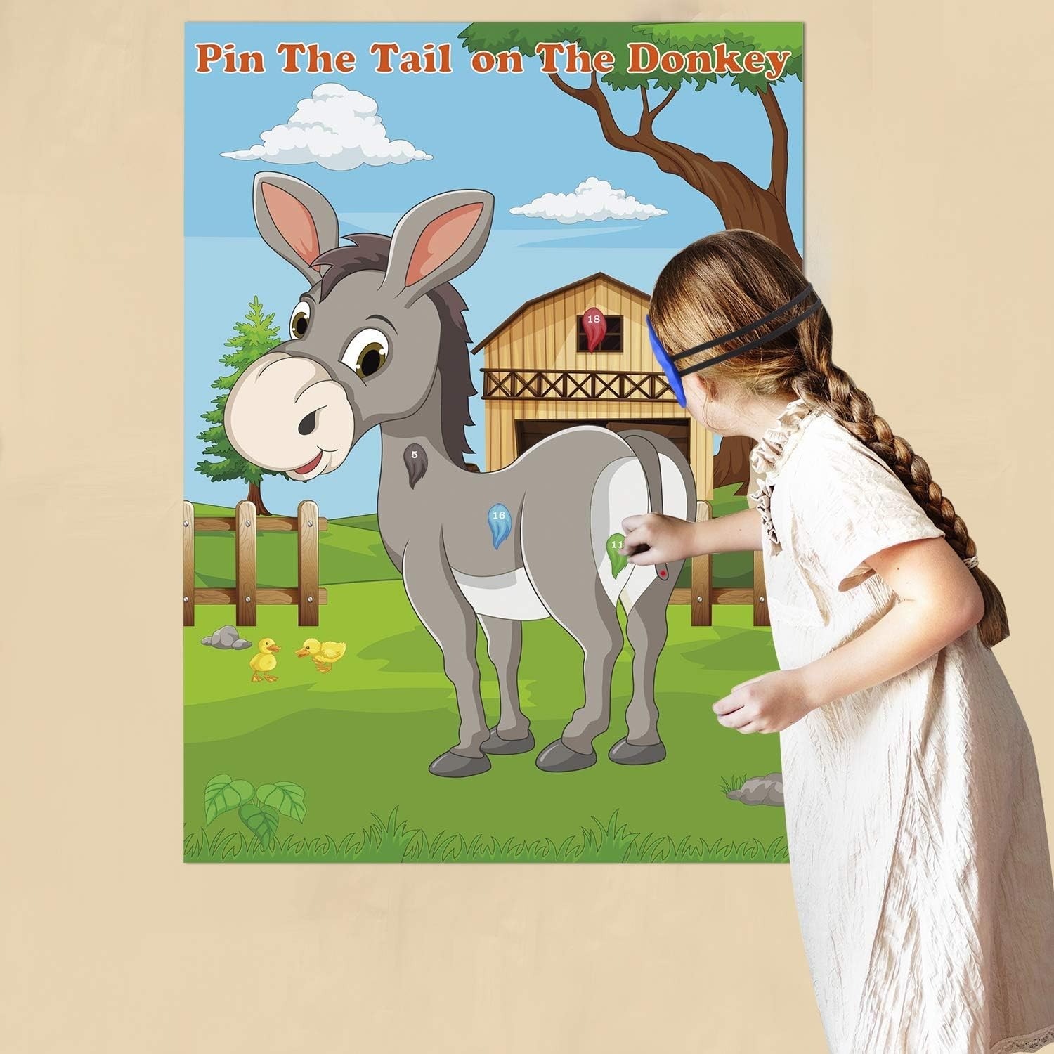 Classic Pin the Tail on the Donkey – Perfect for Birthday and Carnival Parties