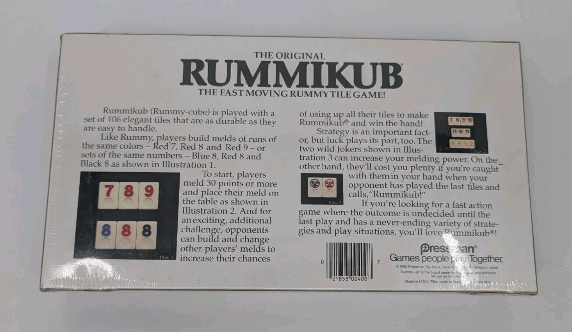 The Original Rummikub – 1990 Edition – NEW SEALED – Fast Moving Rummy Title Game