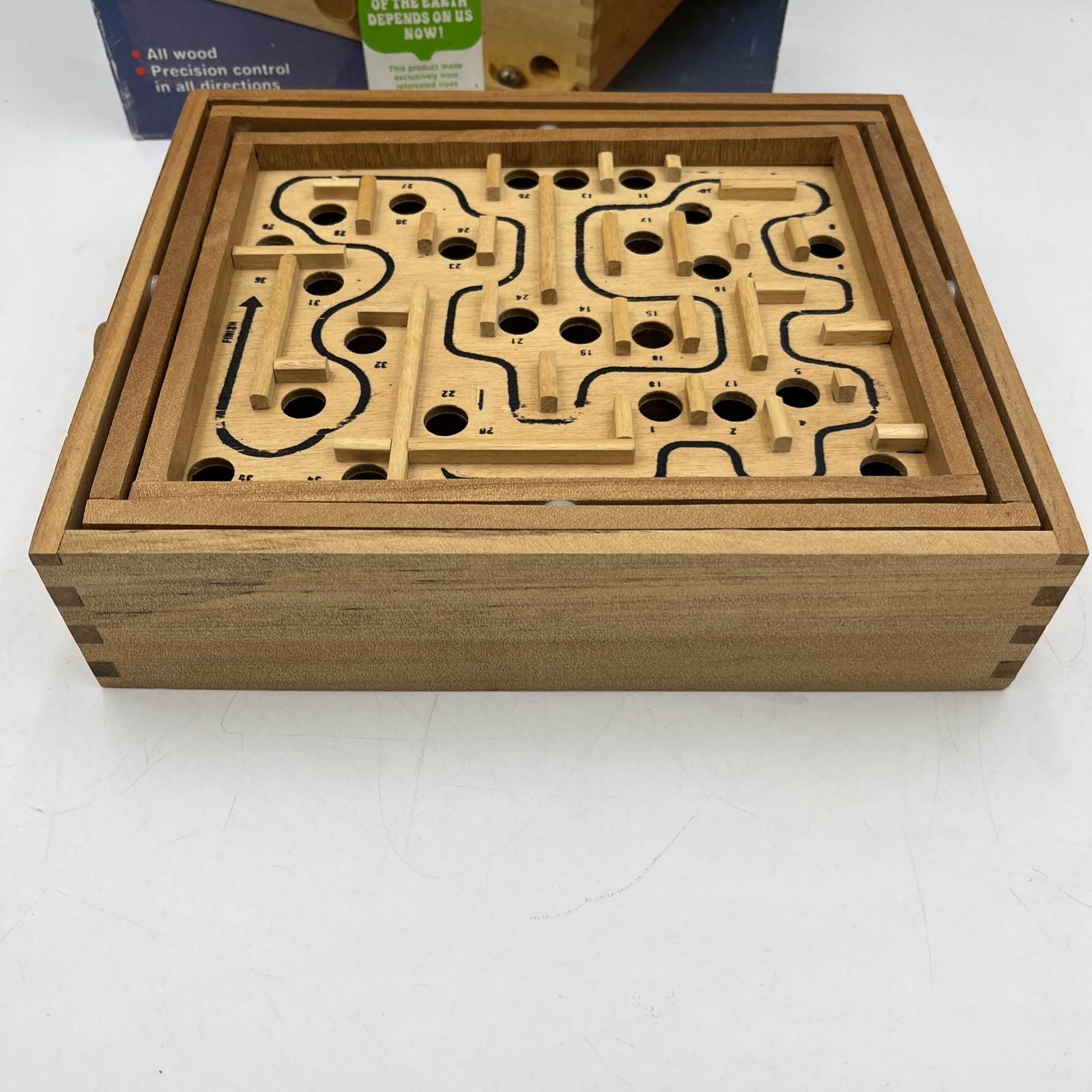 Vintage 1990’s Labyrinth Premiere Edition – Wooden Marble Game by Cardinal