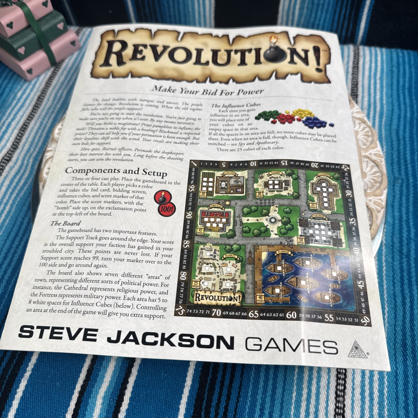 Revolution! Board Game Steve Jackson Complete – First Edition – First Print –
