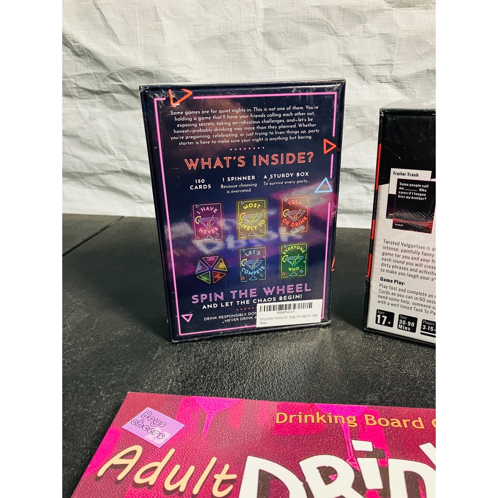 Lot of 5 Adult Party Games Twisted Vulgarities Party Starter NSFW Drinking Games