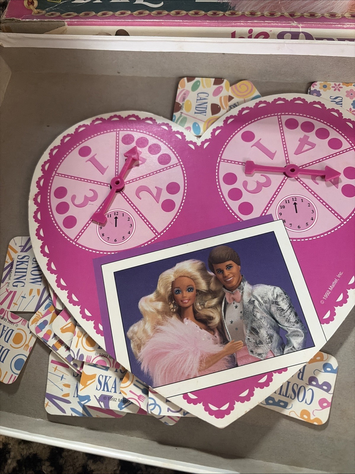 Barbie Dream Date Board Game 50688 Golden 1992 READ- Not Complete – For Parts