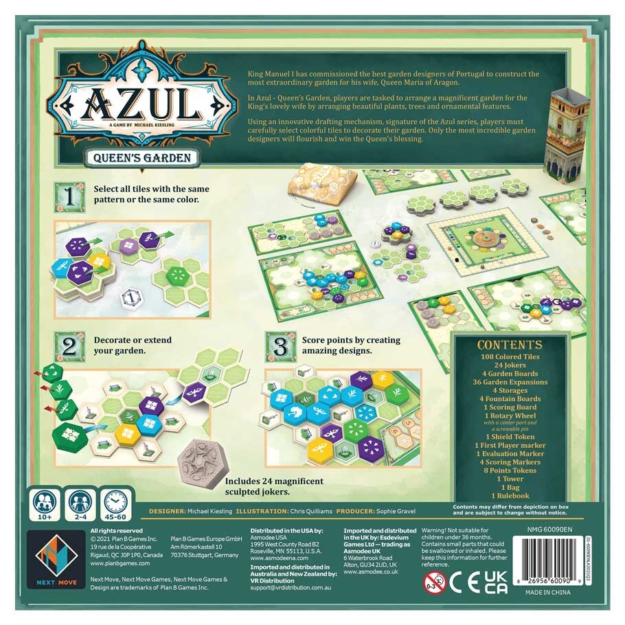 Azul: Queen’s Garden board game by Next Move Games ASMNM60090