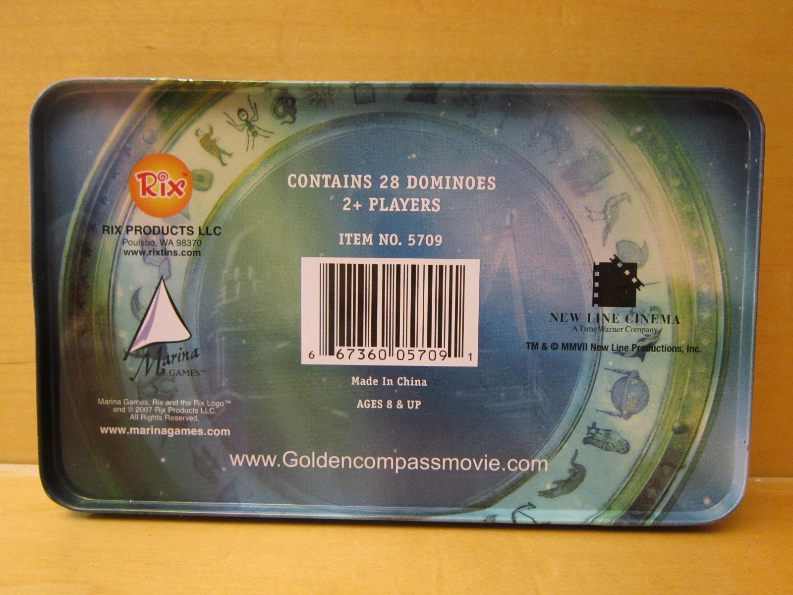 NEW SIGNATURE THE GOLDEN COMPASS DOMINOES STANDARD DOUBLE SIX SET VIC-THOR1