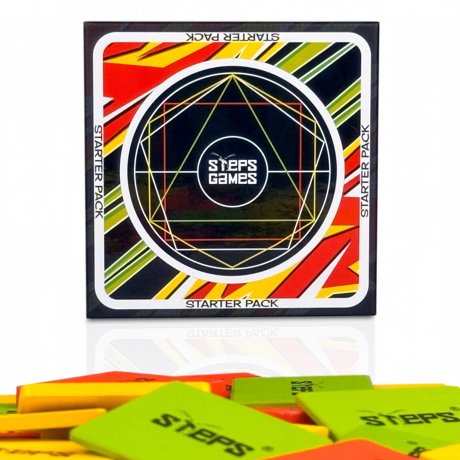 STEPS Game Starter Pack Wooden Board Game Unique Skill-Based Family Game, Party