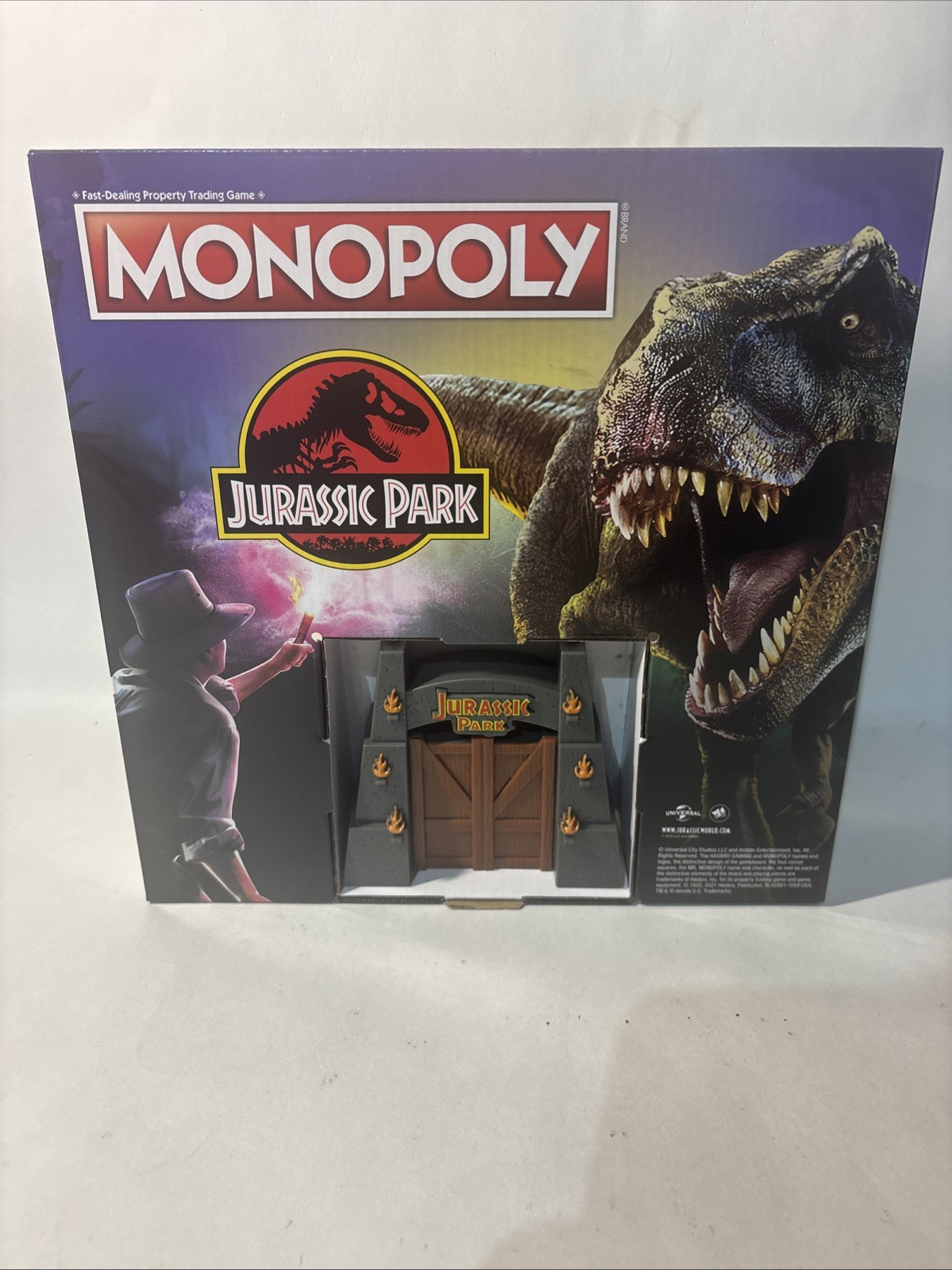 Parker Bros Hasbro Monopoly 2021 Jurassic Park Board Game MISSING INSTRUCTIONS
