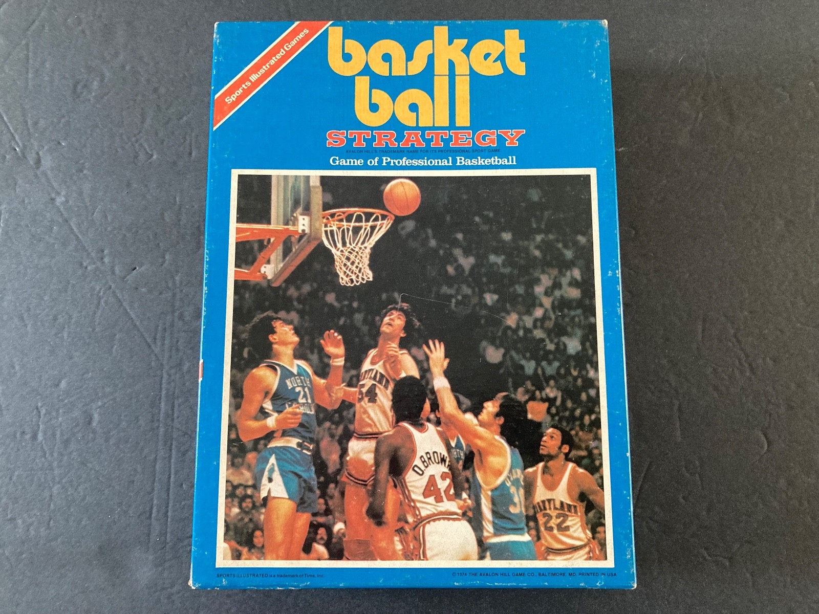 Vintage 1974 Avalon Hill Sports Illustrated Basketball Strategy Game