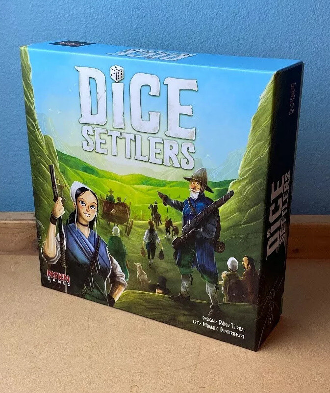 Dice Settlers: Board Game 1-4 Players NSKN Games Age 14+. 90 Minute Playtime Avg