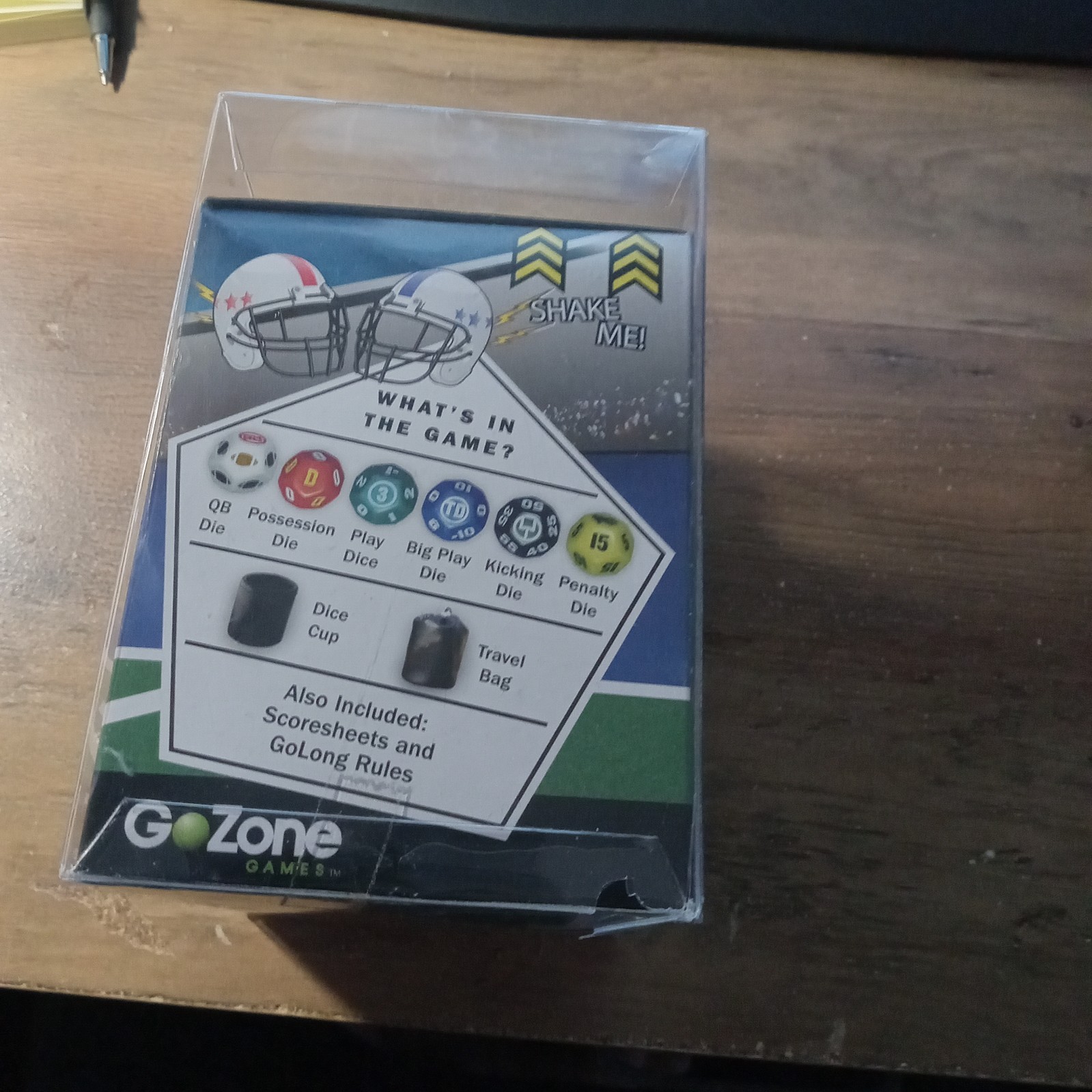Go Long! Football Dice Game Travel Edition GoZone 100% Complete 2008 Damage Box