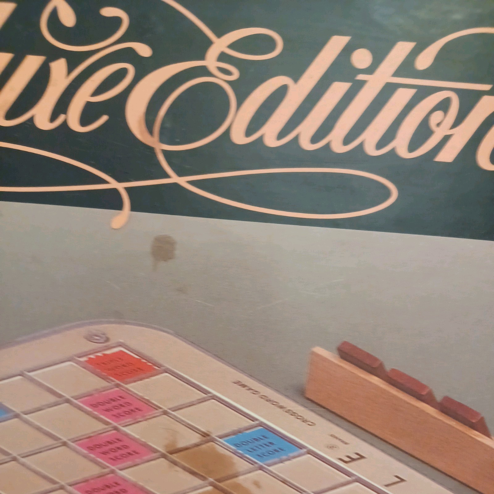 Scrabble Deluxe Edition Rotating Board 1989 Complete Read Description