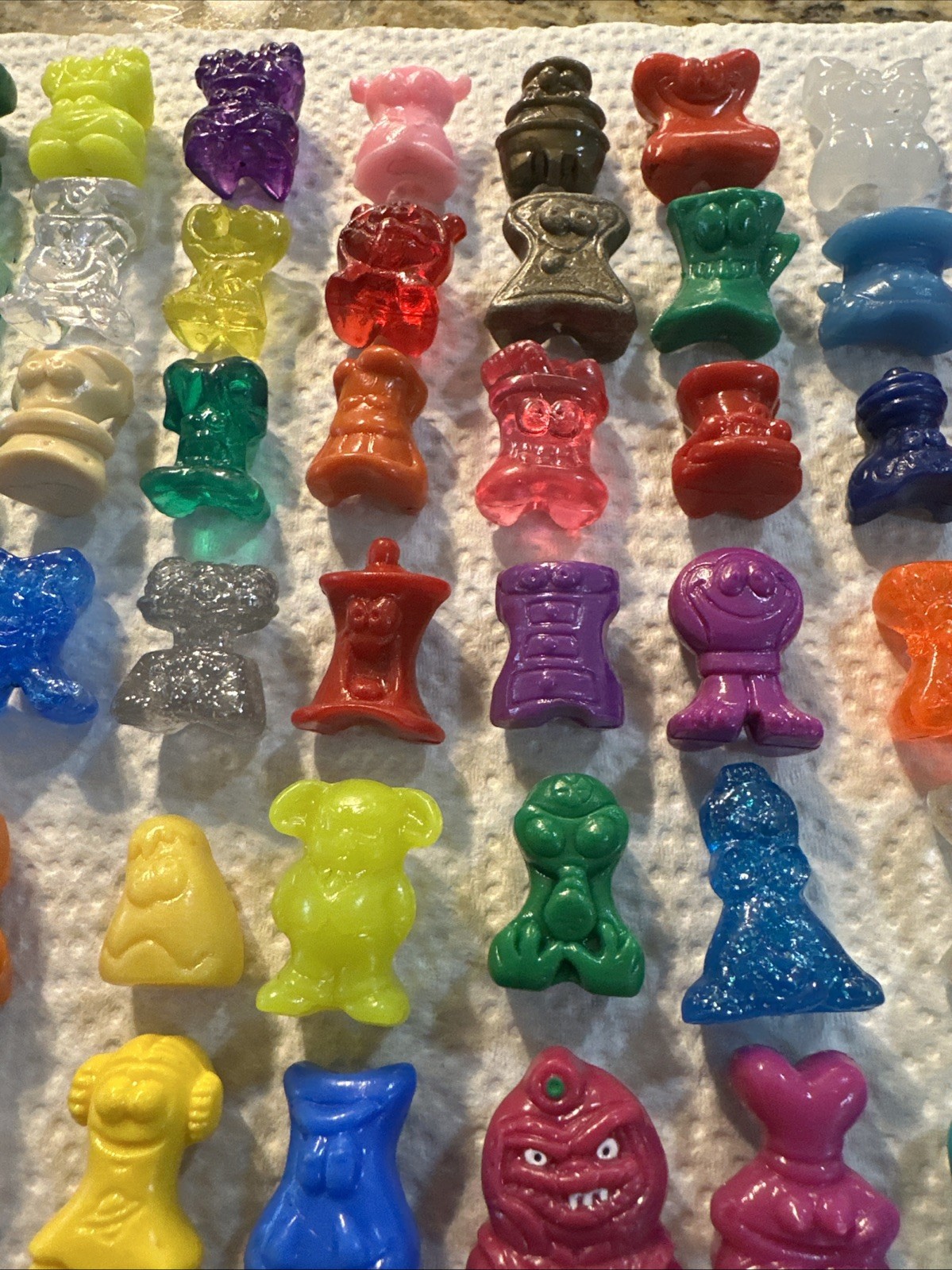 Vintage Gogo’s Crazy Bones Huge Mixed Lot Figures Gogo Toys Go Go Rare Glitter
