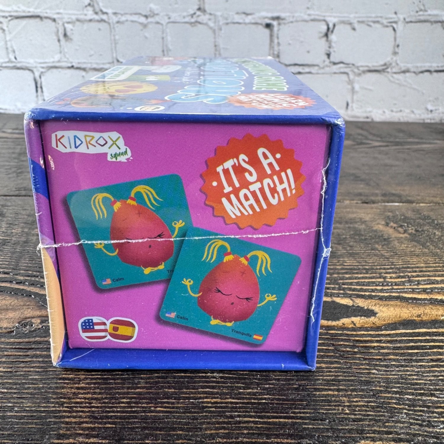 Kidrox Games Matching Game Emotions with Squad Memory 48 Tiles Blue NIB