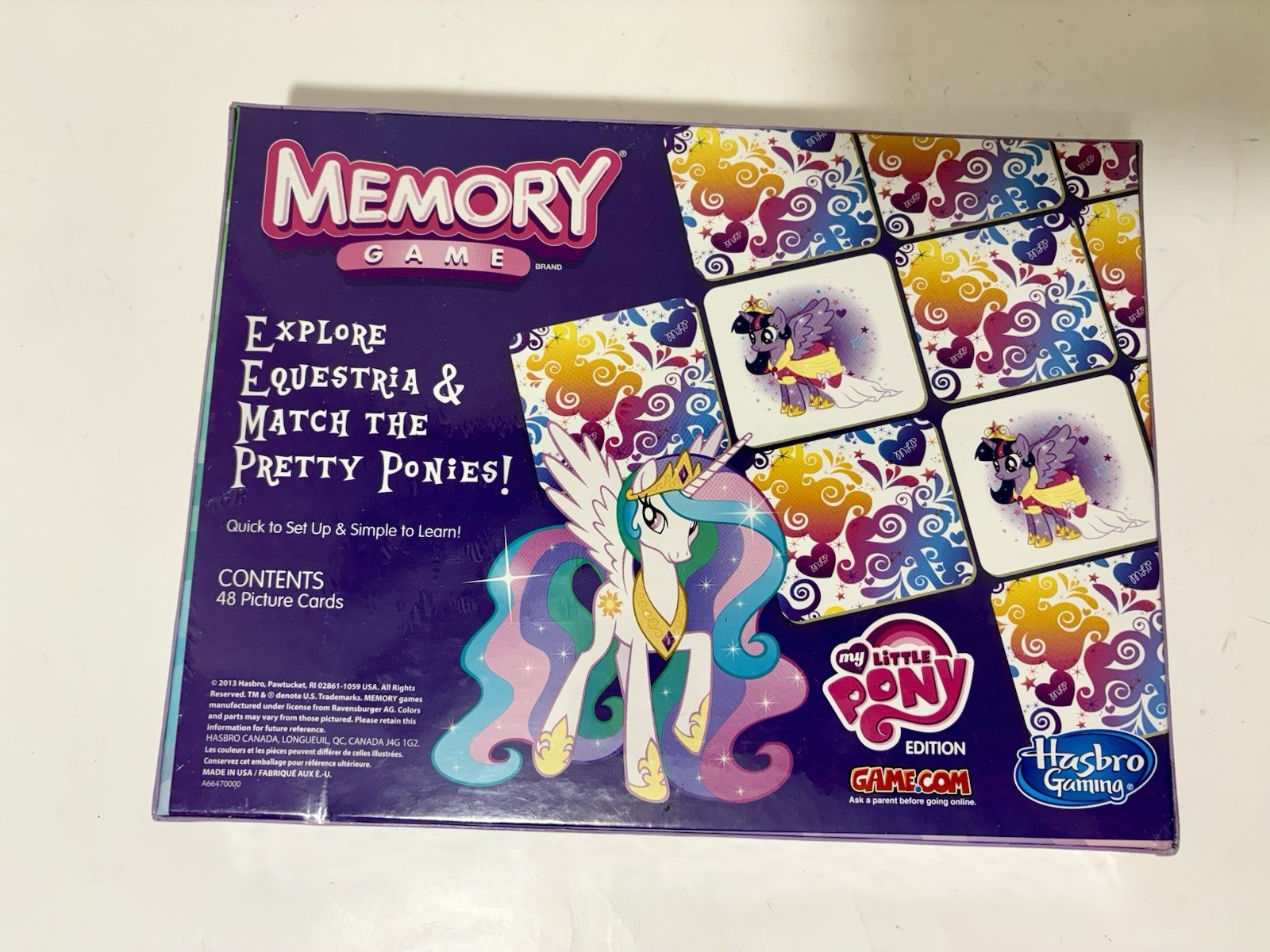 My Little Pony Memory Game (2013) – Young Kids (No reading required to play)