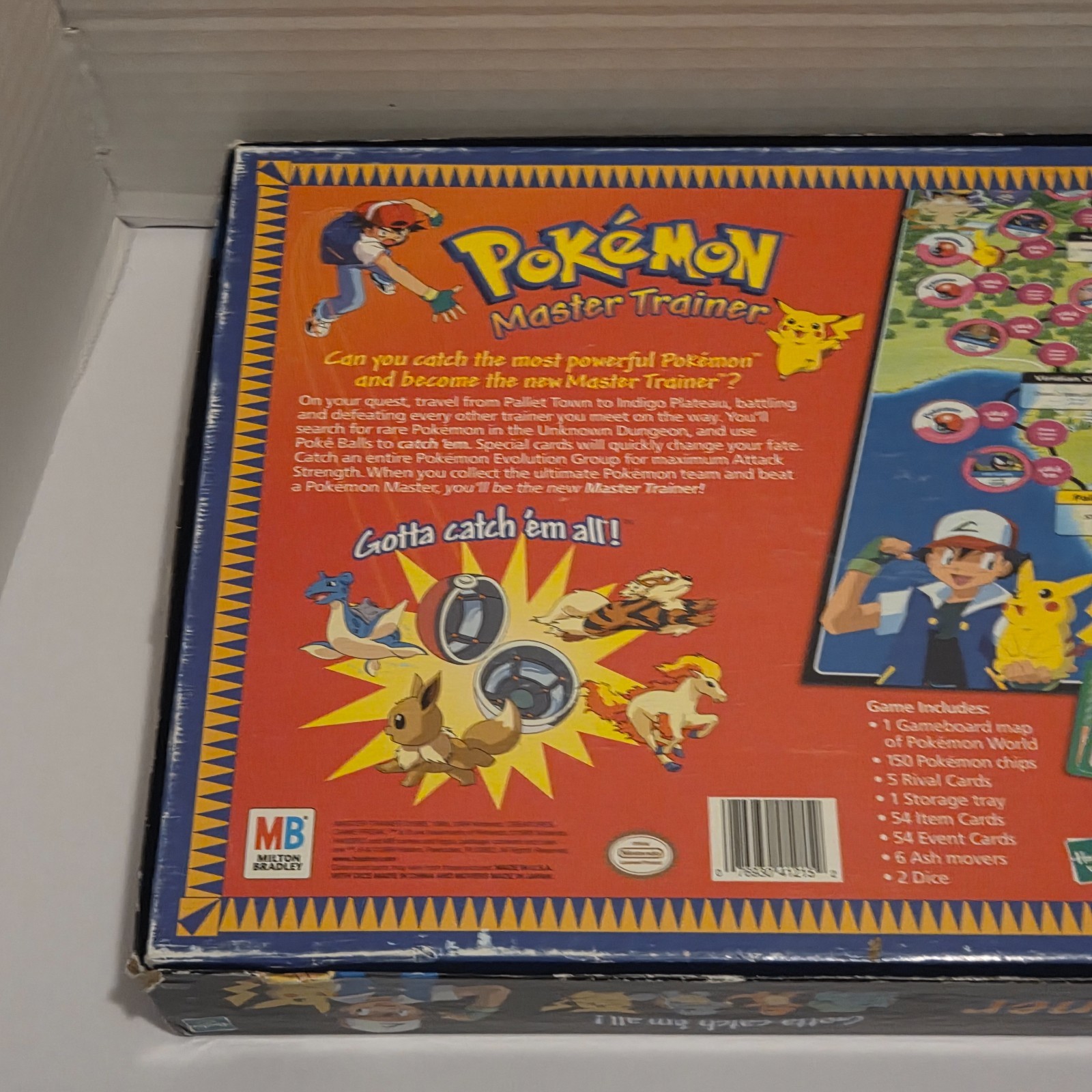 Vintage Hasbro Pokemon Master Trainer Game Board 1999 Edition 98% Complete