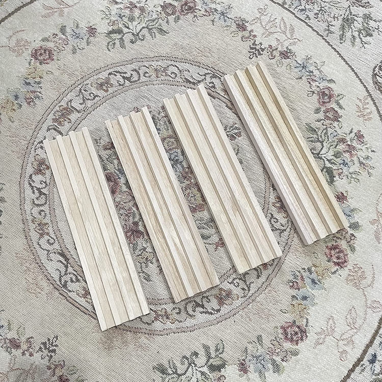 Domino Racks for Mexican Train Dominoes – Wooden Domino Holders Set of 4