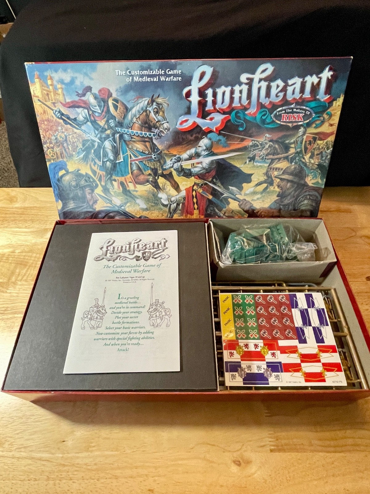 Lionheart Board Game 1997 Parker Brothers Medieval Warfare Complete