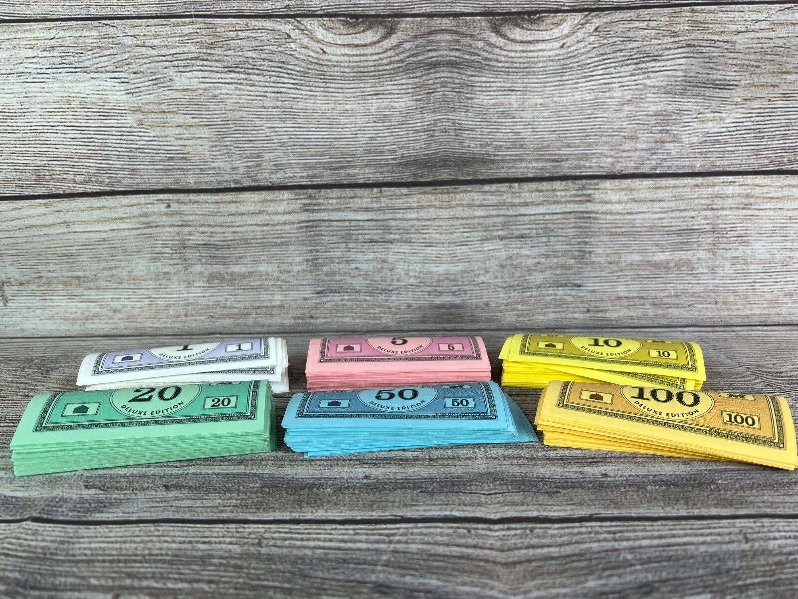 1998 Monopoly Deluxe Edition Replacement Parts Play Money Cash Pre-owned