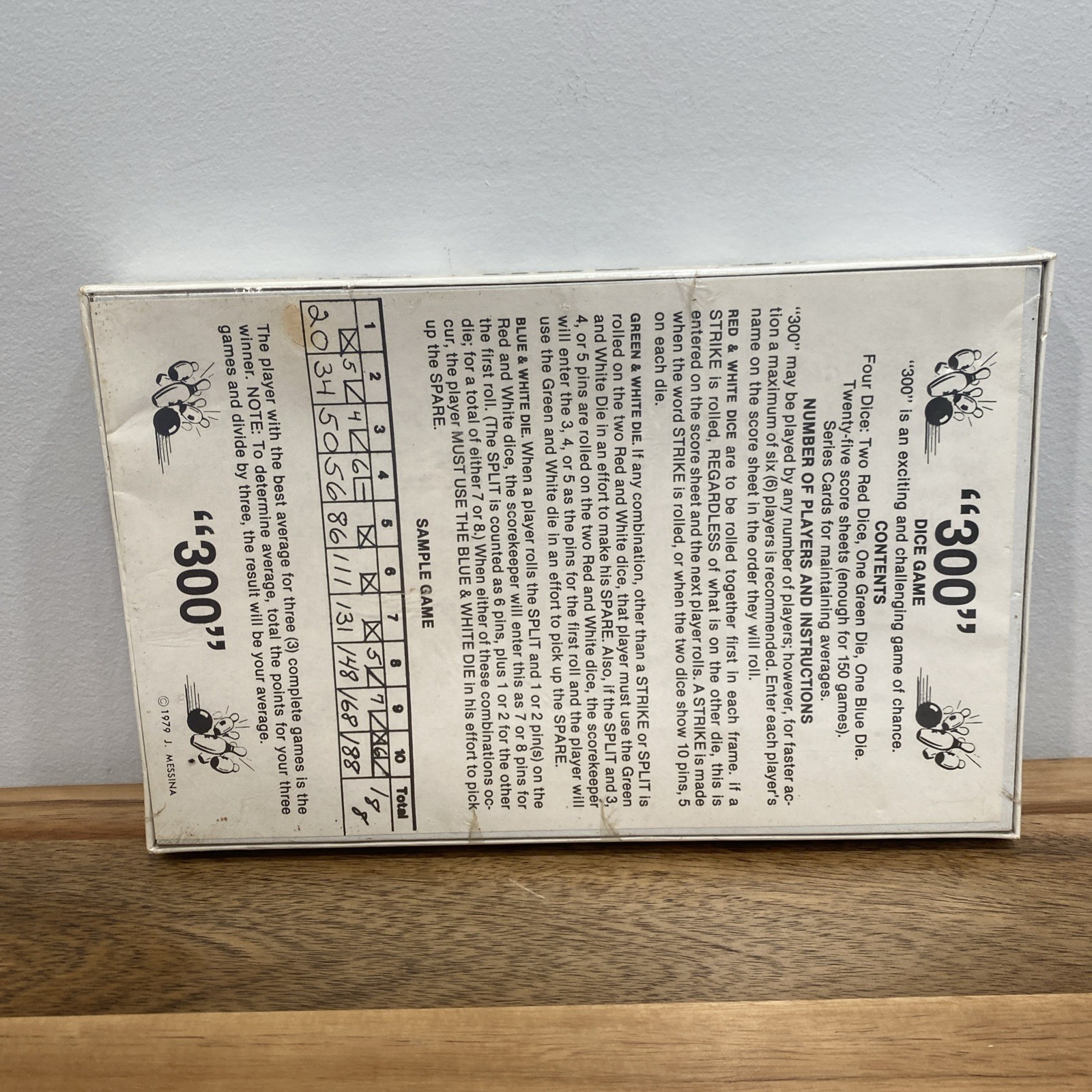 RARE & Vintage “300” Bowling Dice Game by Messina – 1979 Edition – New SEALED
