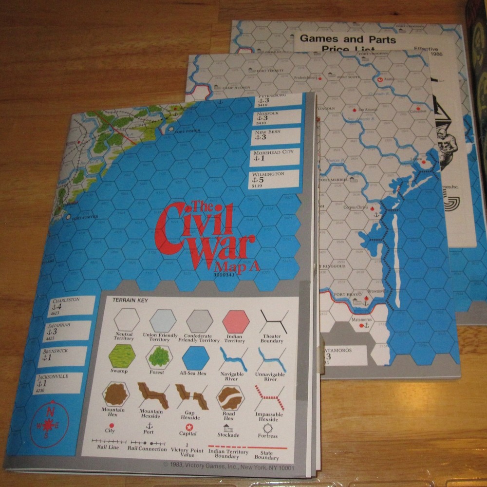 1983 Victory Games ***THE CIVIL WAR 1861-1865*** Bargain Board Game Eric L Smith