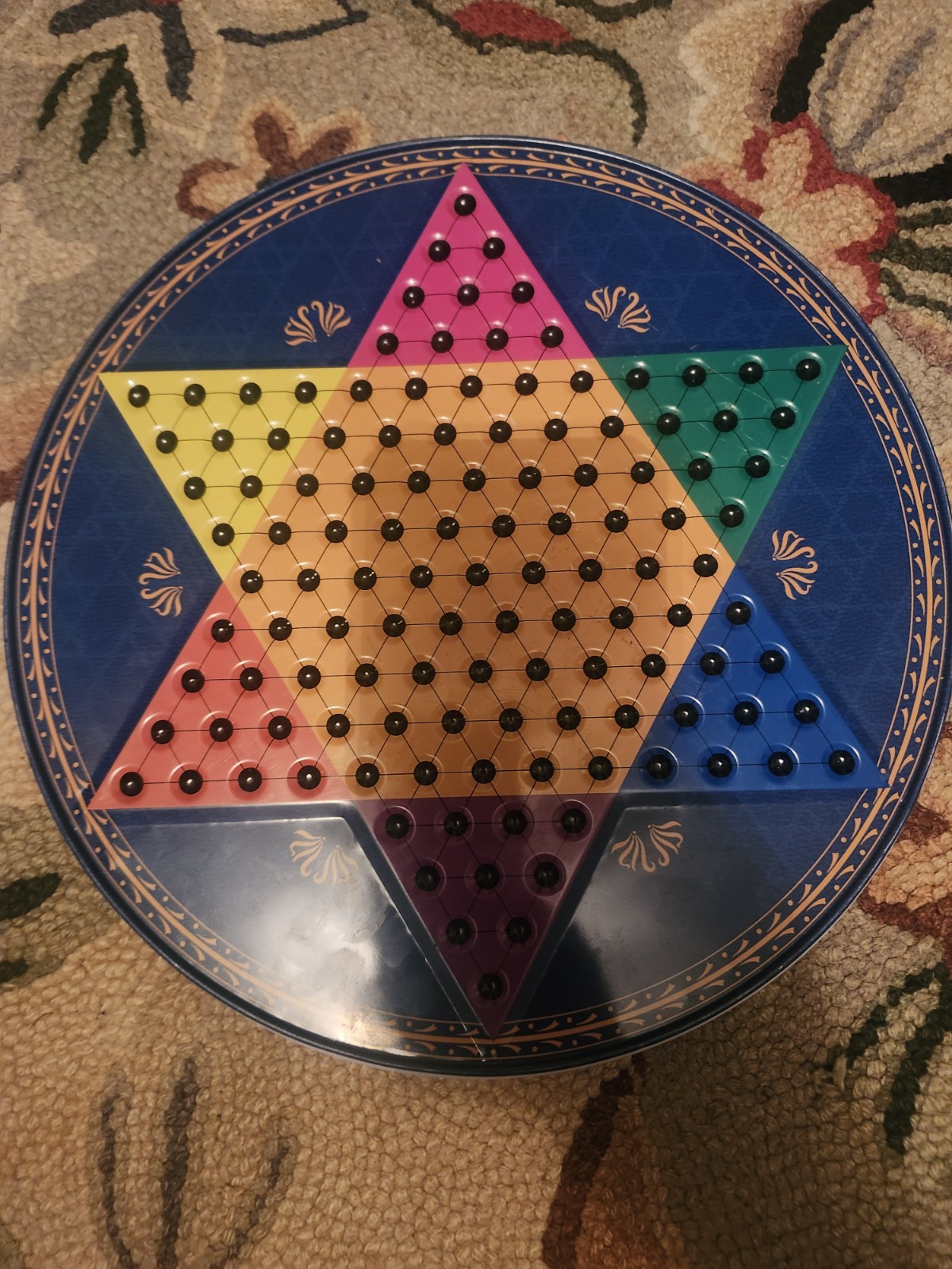 Chinese Checkers Strategy Board Game Reversible Game Board, Ages 8-11, 2+