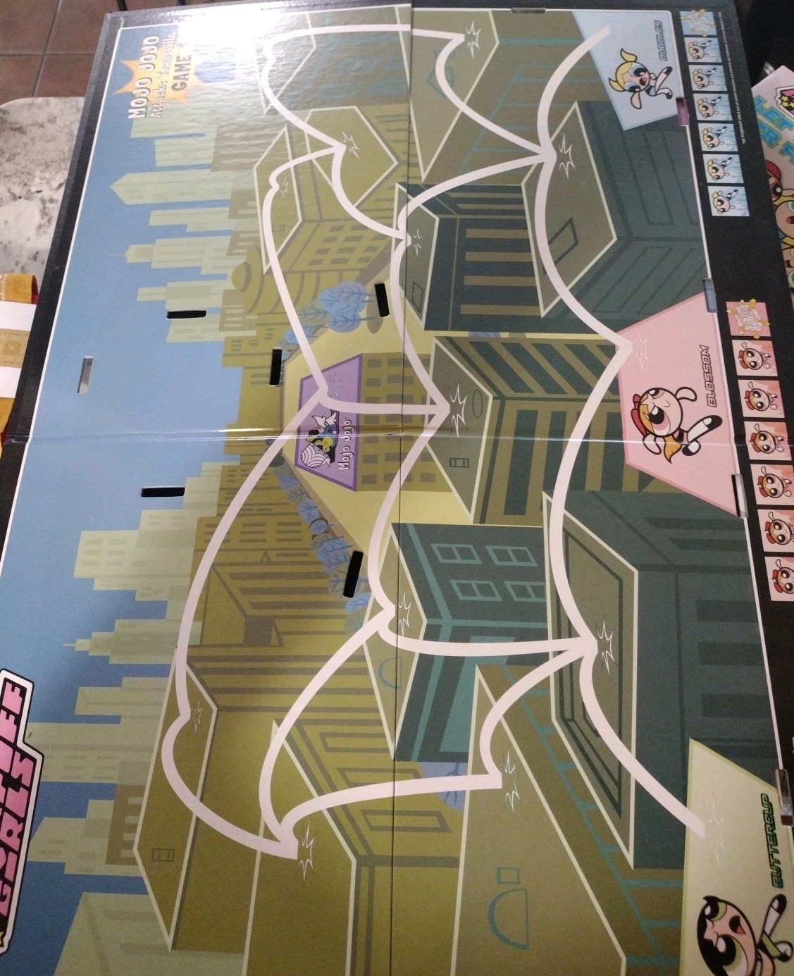 The Powerpuff Girls Board Game Cartoon Network Hasbro 2000 Complete + Book Mojo