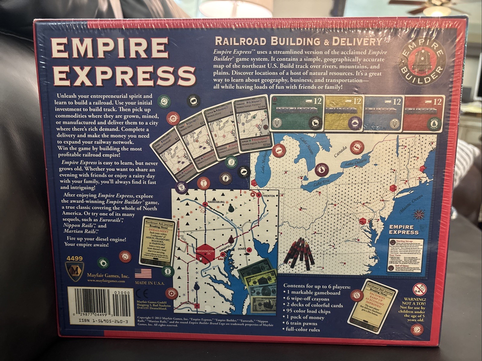 Empire Express: Railroading in America 2012 Mayfair Board Games 4499 Builder New