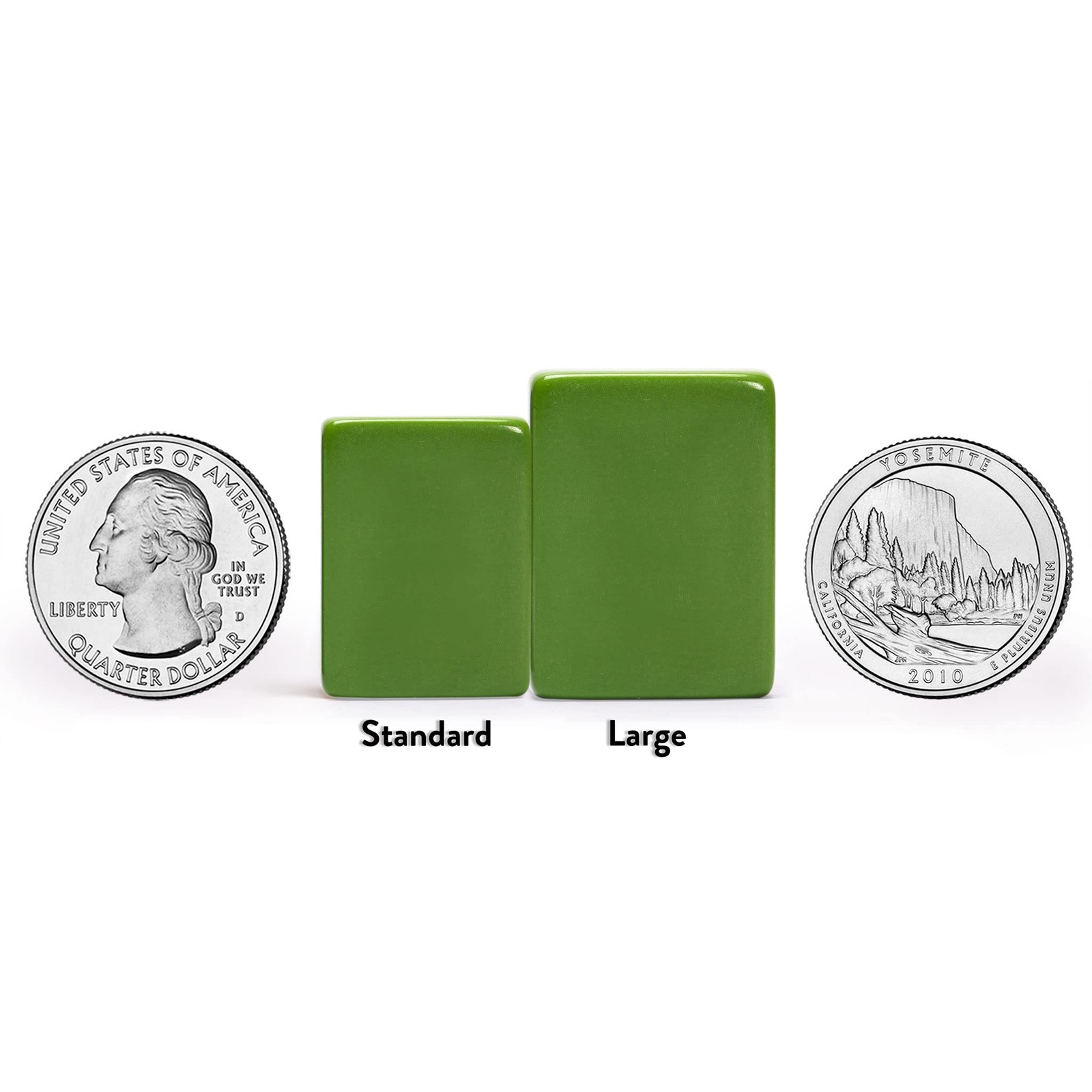 Yellow Mountain Imports Japanese Riichi Mahjong Set – Large White and Green T…