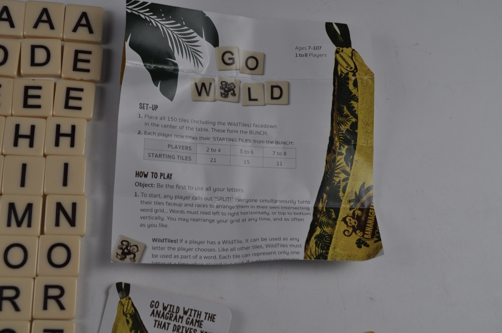 Bananagrams Wildtiles Word Game Complete FREE Shipping