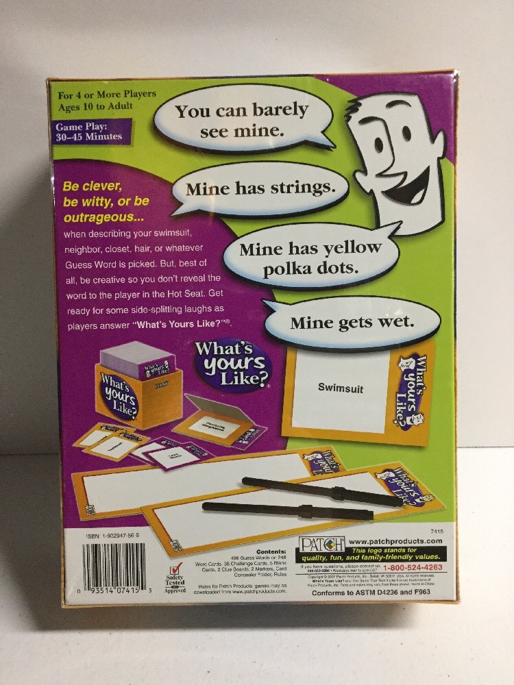 What’s Yours Like? The Board Game That Tells It Like It Is Complete!