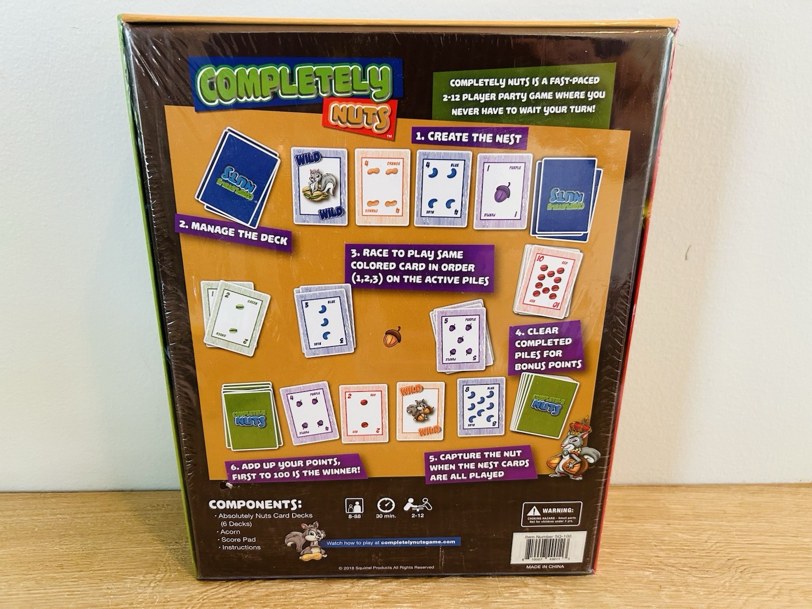 Completely Nuts Game, Fast Paced Party Game. Brand New Sealed!! Great Gift