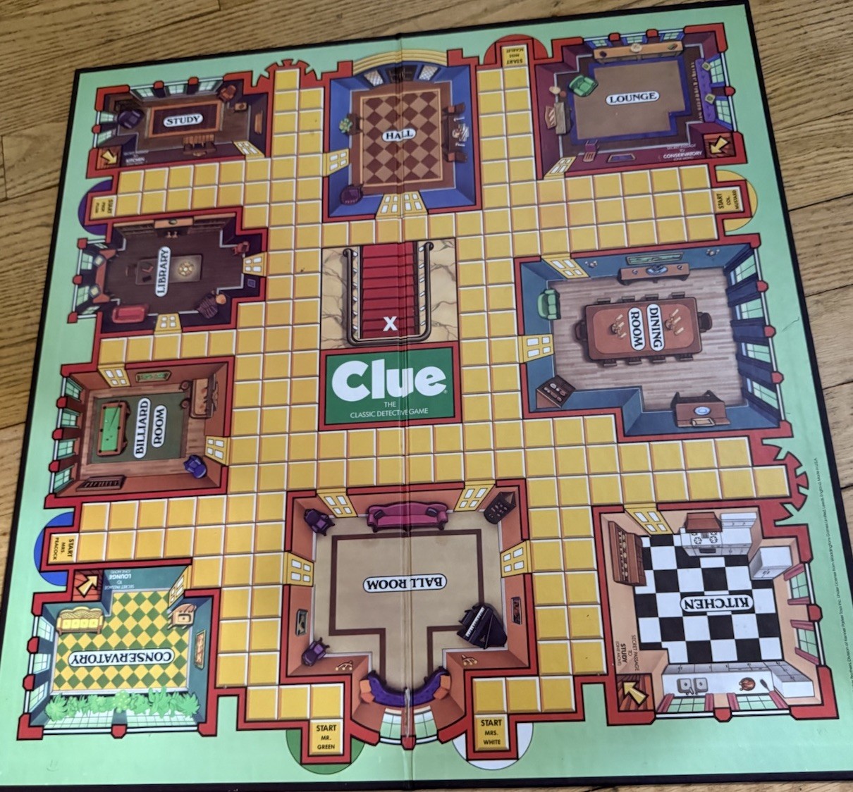 Vintage 1986 Clue Board Game Parker Brothers No. 0045 Classic Detective Complete