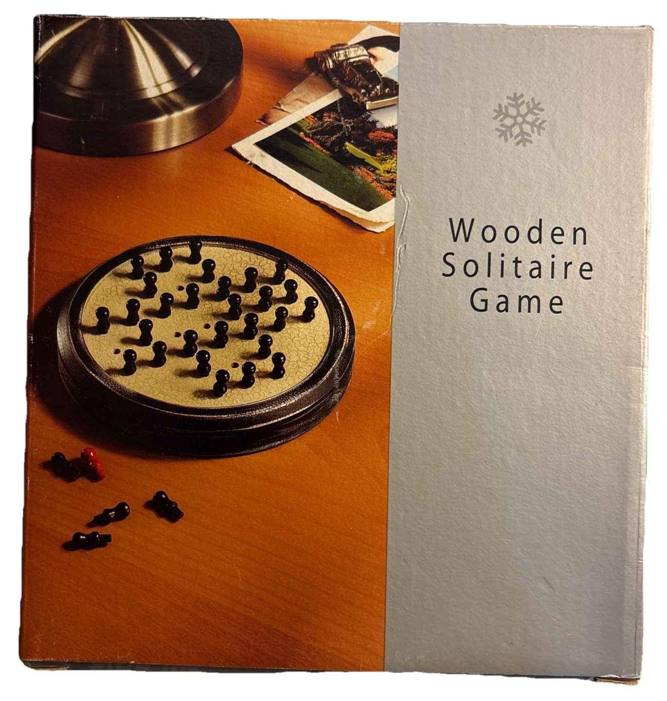 Wooden Solitaire Game Peg Puzzle Single Player Strategy Travel Game Complete Set