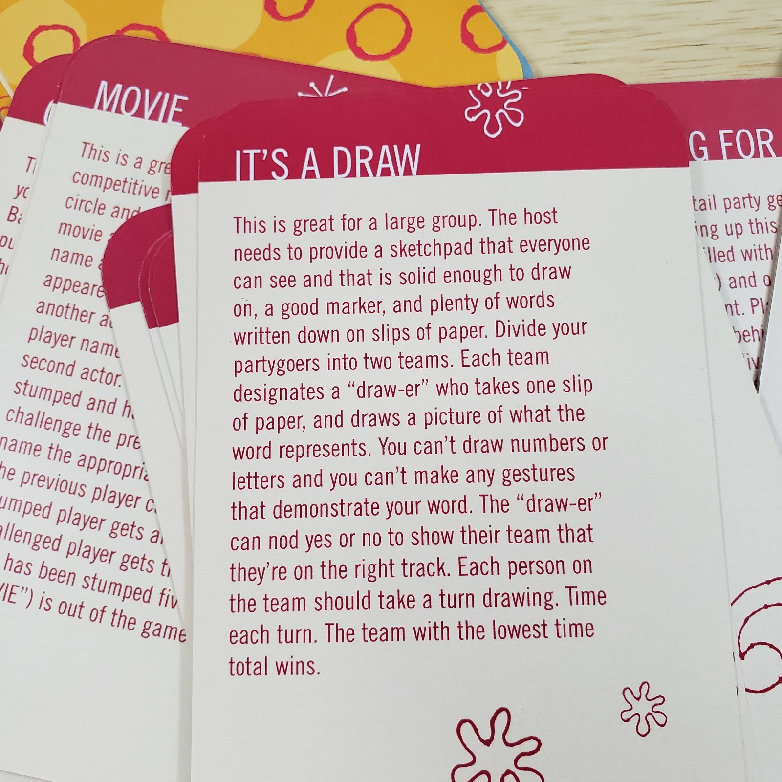 Party Games 50 Incredibly Fun Crowd-Pleasers Card Deck Compass Labs 2002 Adults
