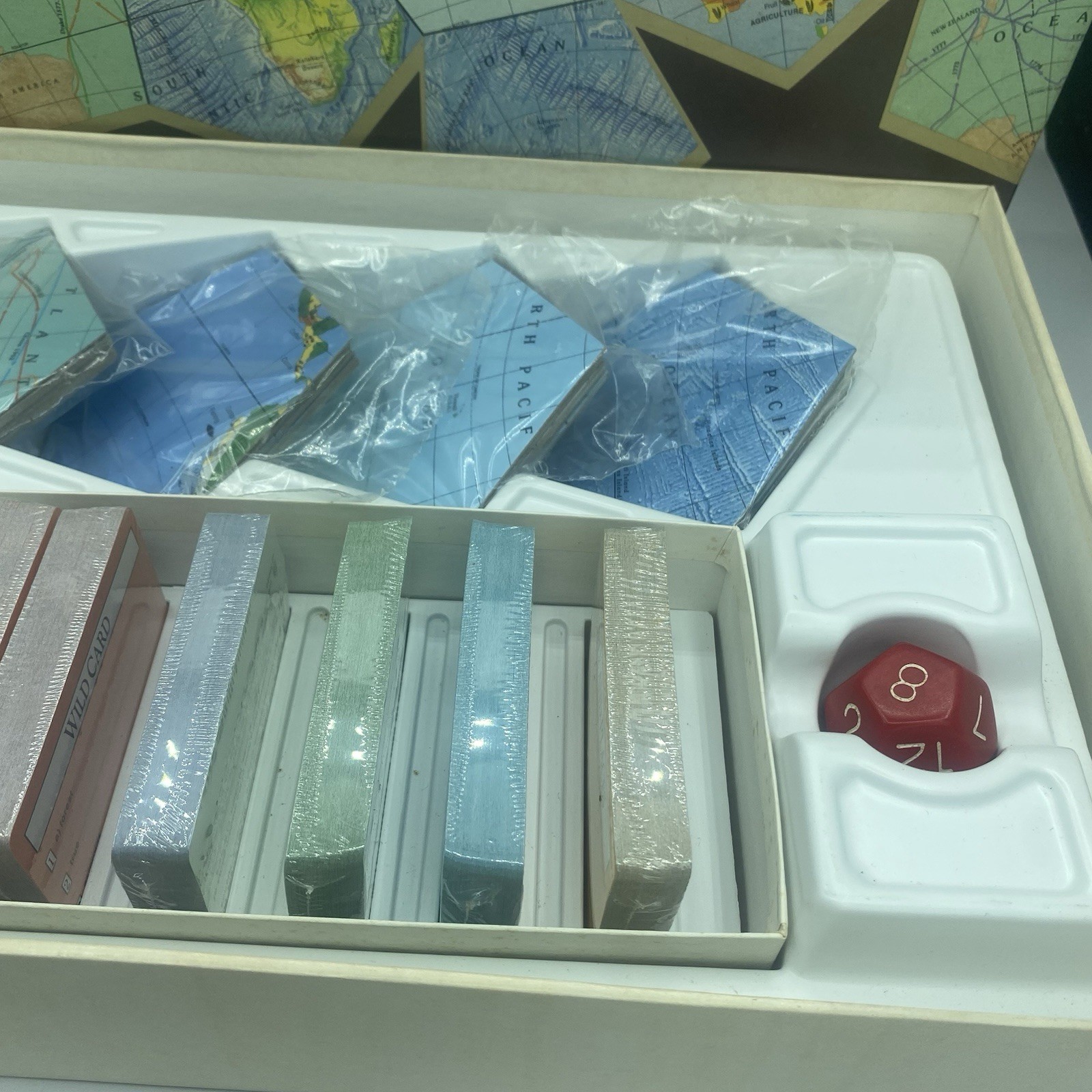1988 National Geographic Global Pursuit Board Game Complete Unplayed Vintage