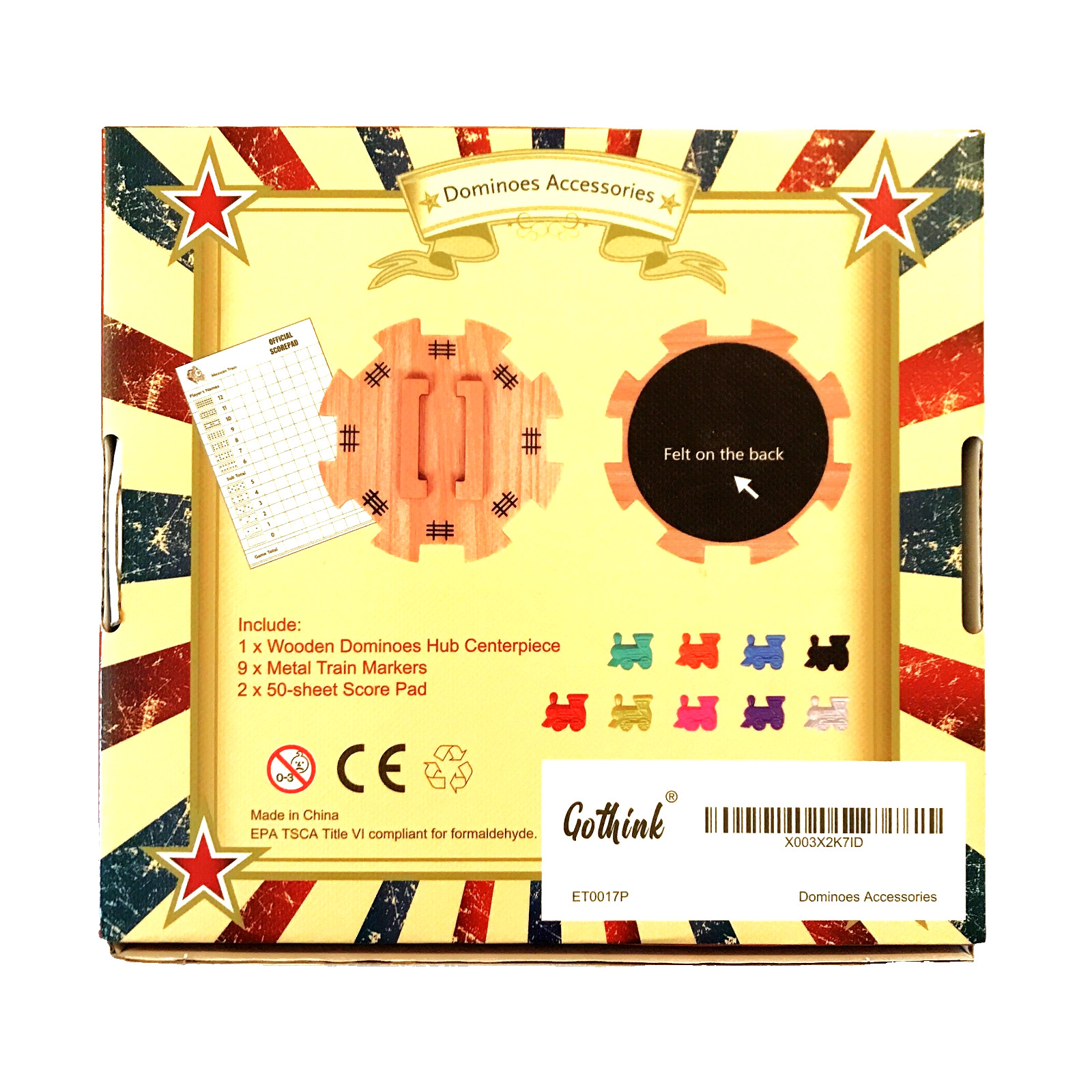 NEW Mexican Train Dominoes Game Set Boxed Wood Hub 91-pc Tin 12/12 Colorful GIFT