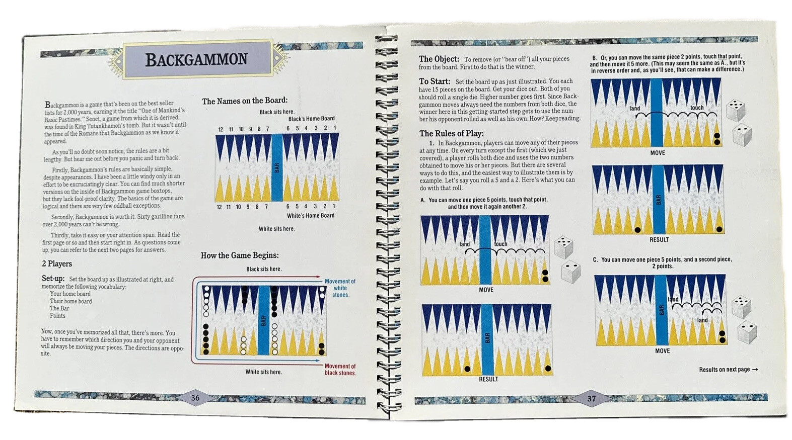 15 Games In A Book Backgammon Checkers Go Set Dice Glass Markers Multi Player