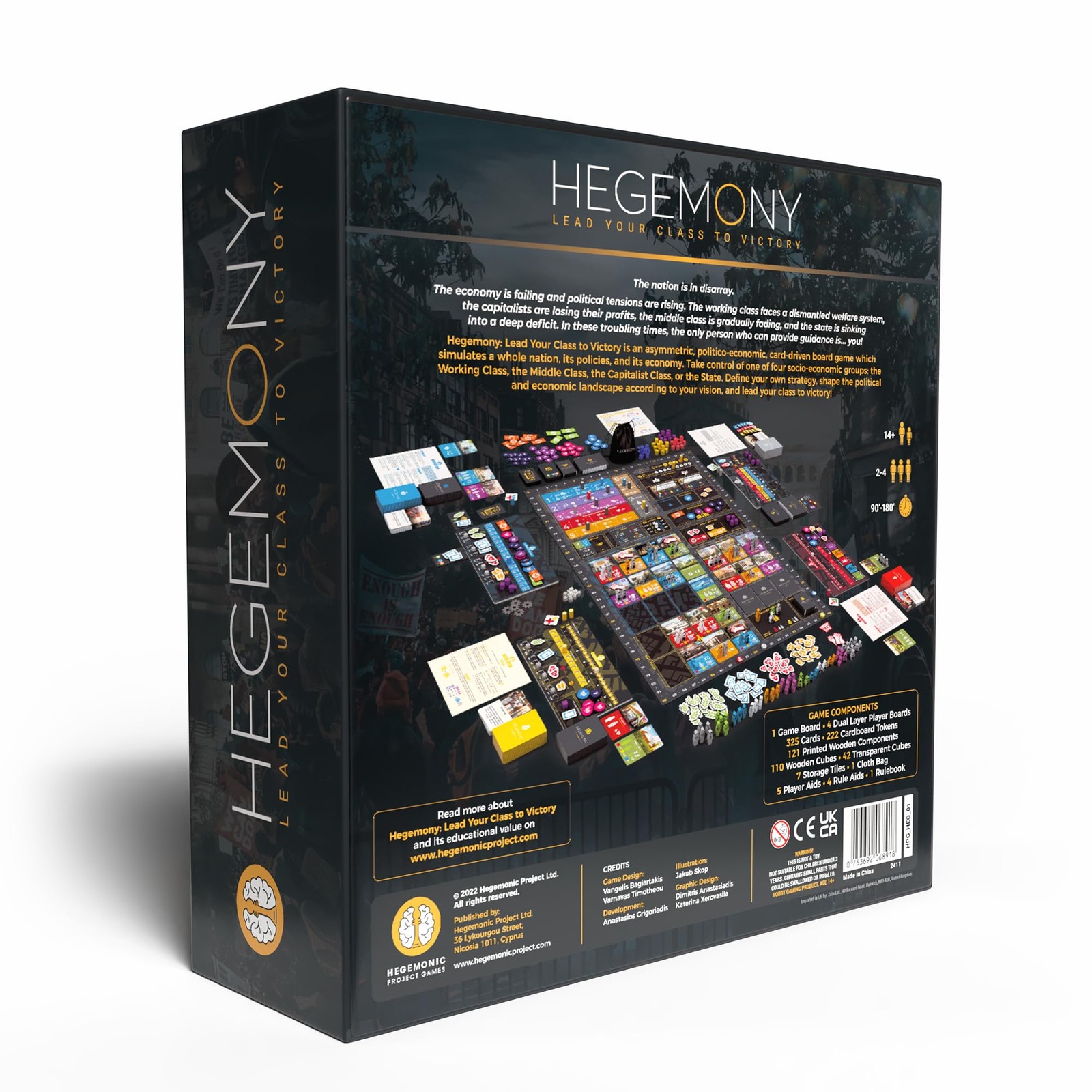 Hegemony Board Game Asymmetric Politico Economic Strategy for 2 to 4 Players