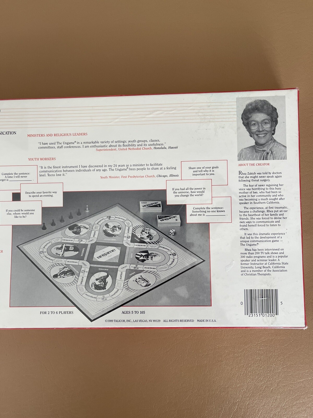 THE UNGAME Self Expression Game NEW SEALED 1989 Ages 5 to 105