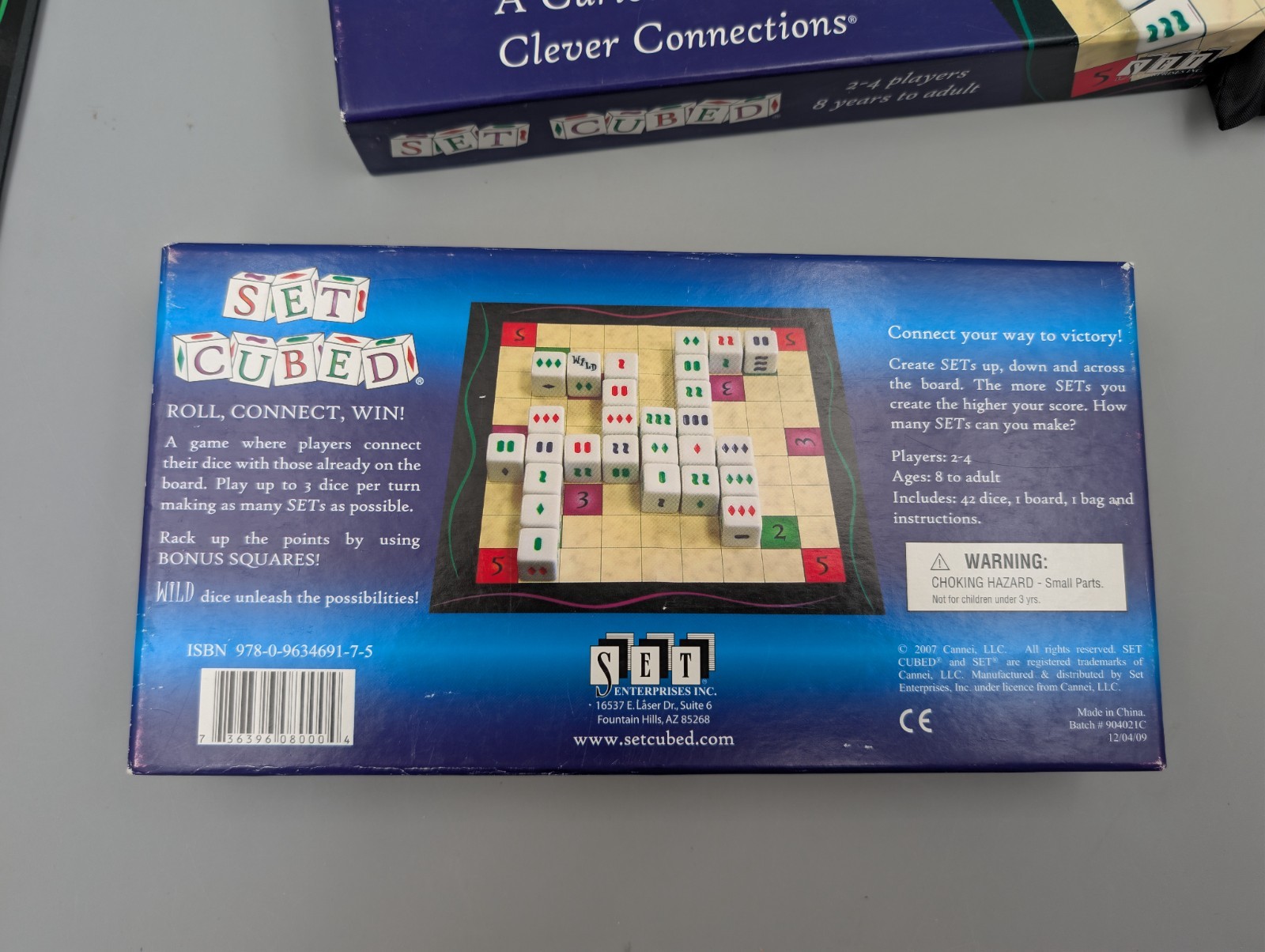 SET Cubed Abstract Strategy Dice Game SET Enterprises 2007 100% Complete