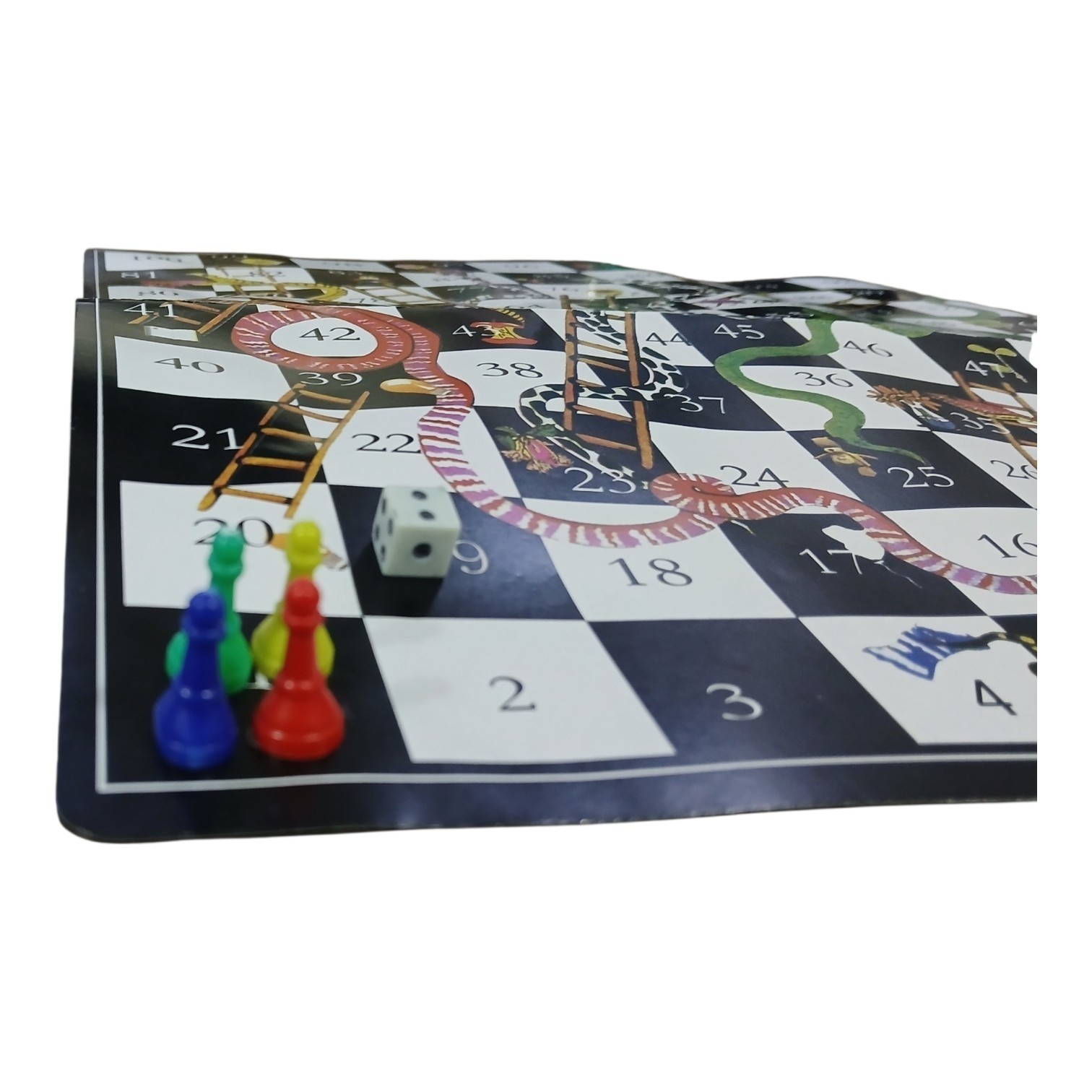 Snakes & Ladders Board Game (34 cm × 34 cm) | Classic Family & Kids Game | Fun