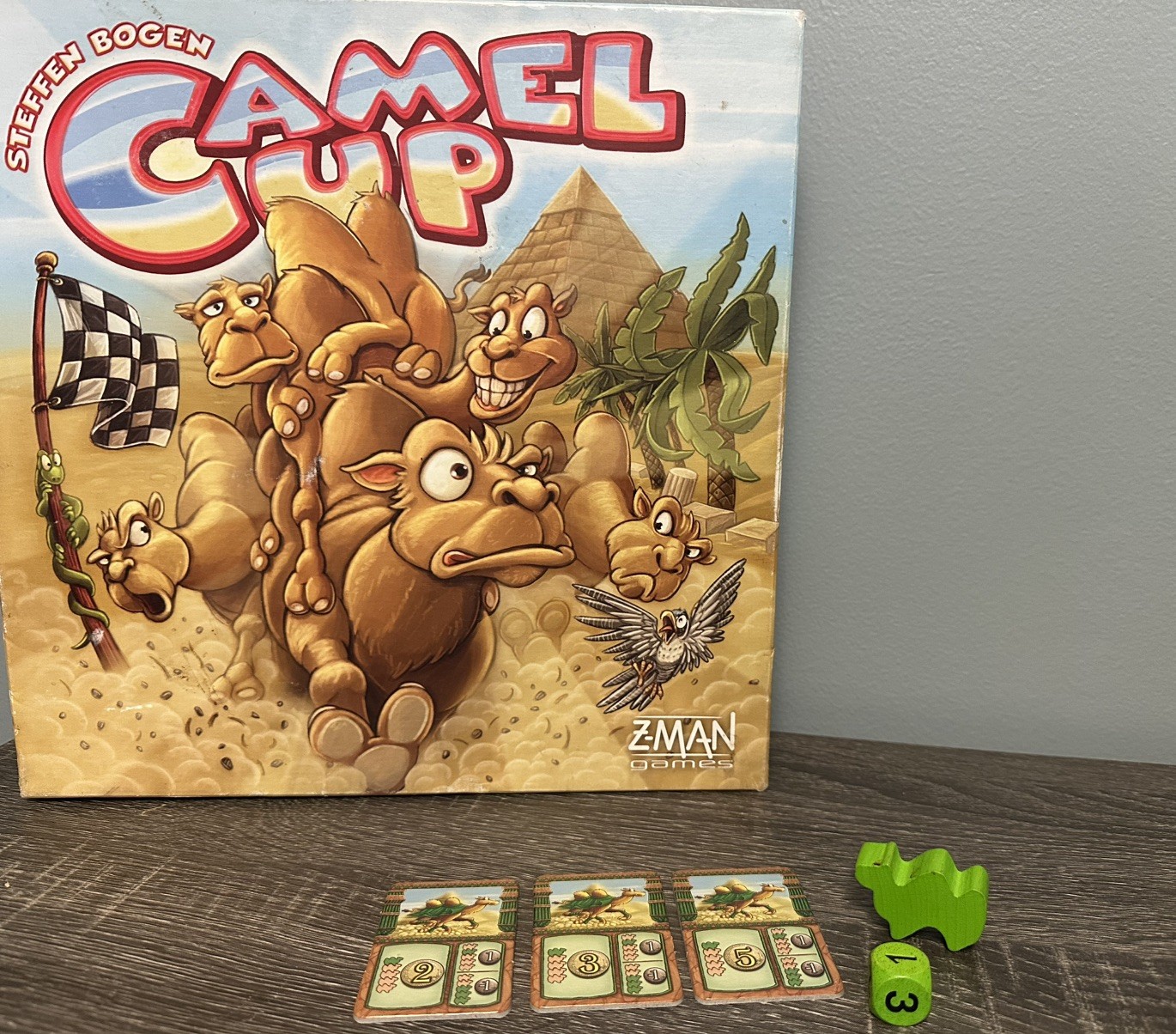 Camel Up Board Game First Edition Replacement Pieces Green Player Piece Cards