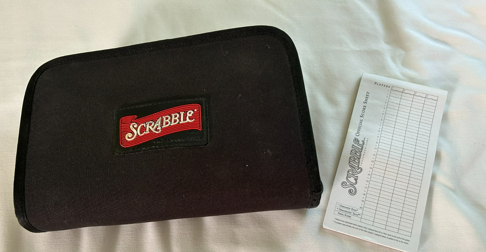 Travel SCRABBLE Game Zippered Case 2001 Portable PLEASE READ!!