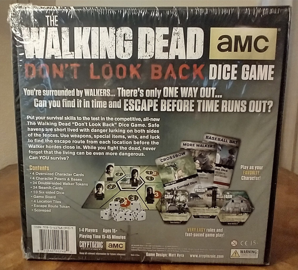 The Walking Dead AMC Don’t Look Back Dice Game New Sealed CRYPTOZOIC