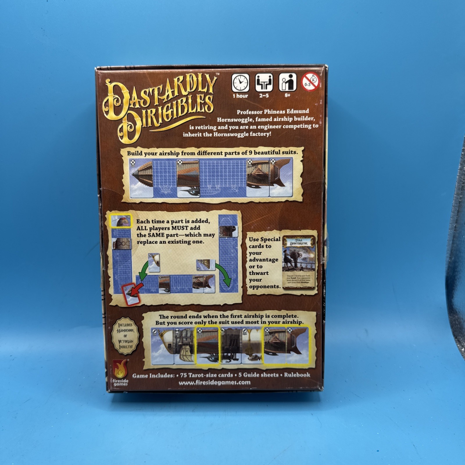2016 DASTARDLY DIRIGIBLES Steampunk Airship Building Card Game EUC Complete