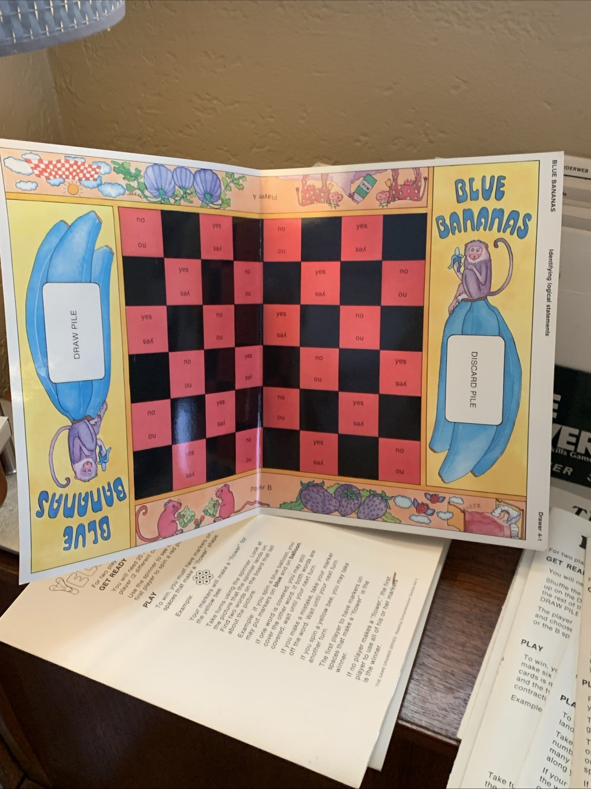 VINTAGE “THE GAME DRAWER” SETS 1,half 2,3,4,7,8-READING COMPRESSION SKILLS GAMES
