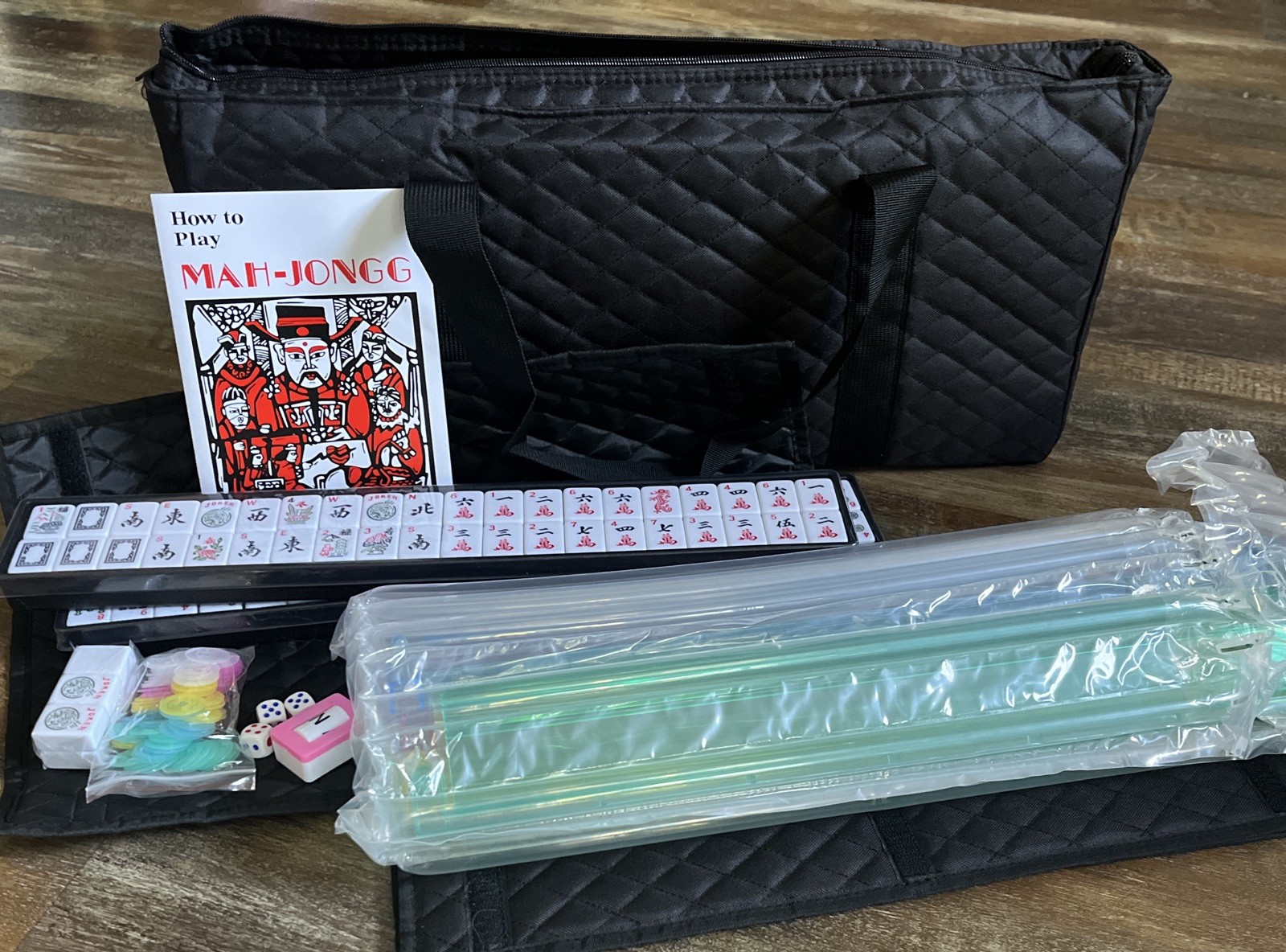 Mose Cafolo American Mahjong Set W/Carrying Case Black