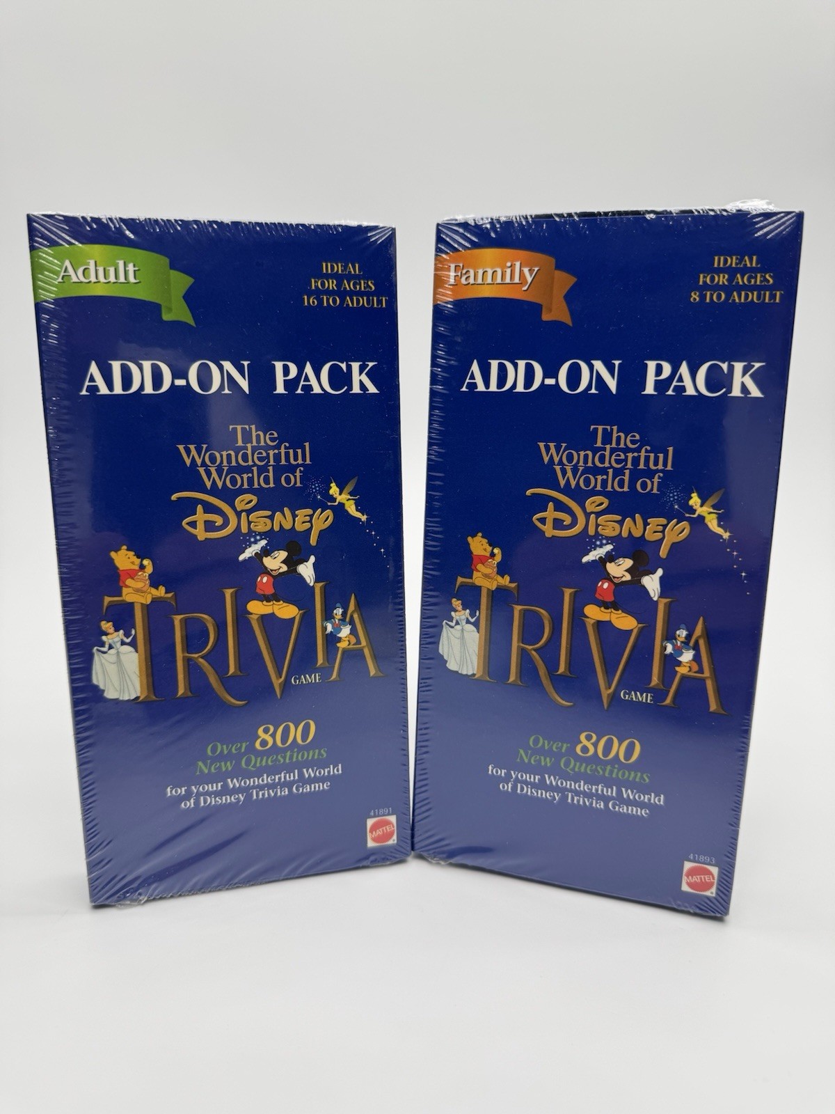 The Wonderful World of Disney Trivia Game “Family/Adult” Add-On Packs New Sealed